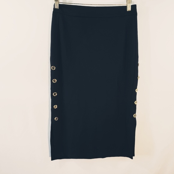 Carmen Marc Valvo Womens Skirt Button Detail‎ Penci - Picture 4 of 8